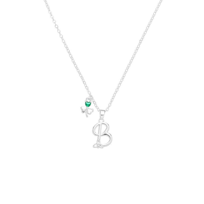 Grá Collection Silver Plated B Initial Pendant
